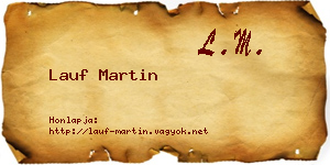 Lauf Martin névjegykártya