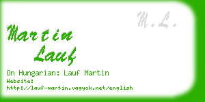 martin lauf business card